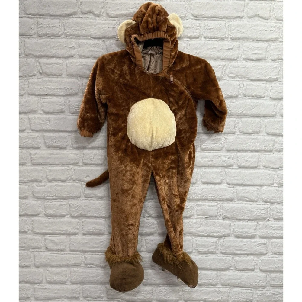 Kids Monkey Halloween Costume 3T / 4T Halloween Fleece Bodysuit Warm Ships Fast!